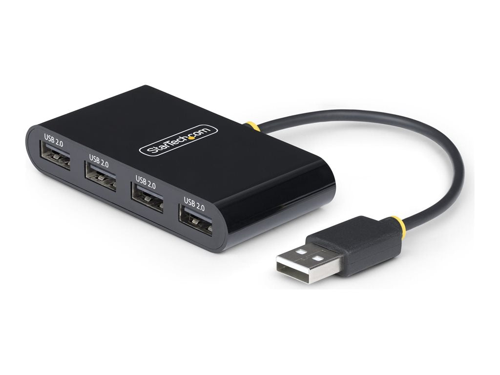 StarTech.com 4-Port USB 2.0 Hub, USB Bus Powered, Small Travel Mini USB Hub, USB 2.0 Splitter, Multi-Port Portable USB Hub, 480Mbps, ST4200MINI2-USB-HUB