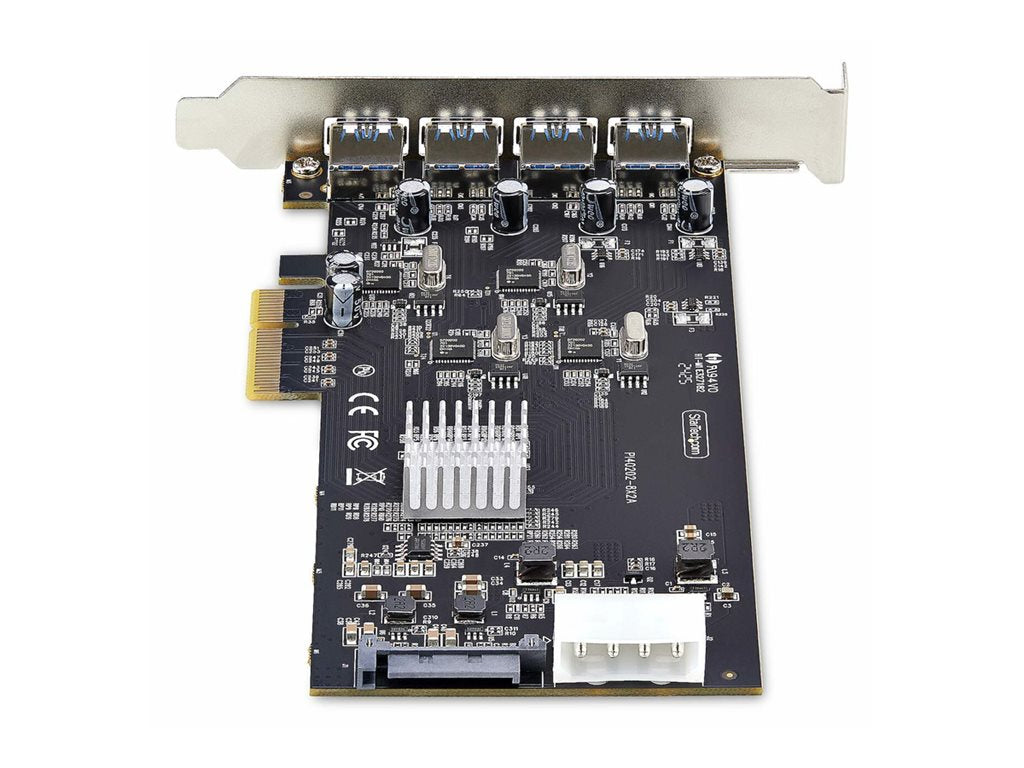 StarTech.com 4-Port USB-A PCIe Card, USB 3.2 5Gbps, 4x USB Controllers - USB adapter - PCIe 2.0 x4 - USB 3.2 Gen 1 x 4 - black P5Q4A-USB-CARD