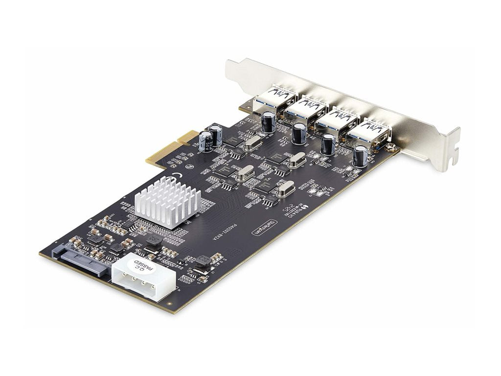 StarTech.com 4-Port USB-A PCIe Card, USB 3.2 5Gbps, 4x USB Controllers - USB adapter - PCIe 2.0 x4 - USB 3.2 Gen 1 x 4 - black P5Q4A-USB-CARD