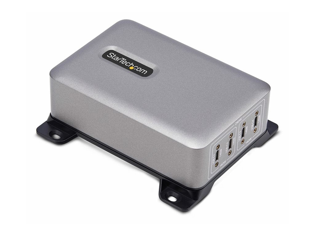StarTech.com 4-Port USB-C Charger, 240W Total, Single Port 140W EPR - Power adapter - with surface mount bracket - 240 Watt - 424DNA-USB-C-CHARGER