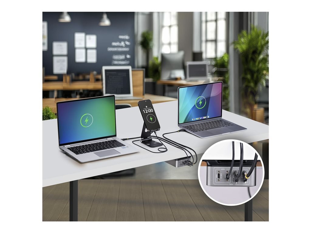 StarTech.com 4-Port USB-C Charger, 240W Total, Single Port 140W EPR - Power adapter - with surface mount bracket - 240 Watt - 424DNA-USB-C-CHARGER