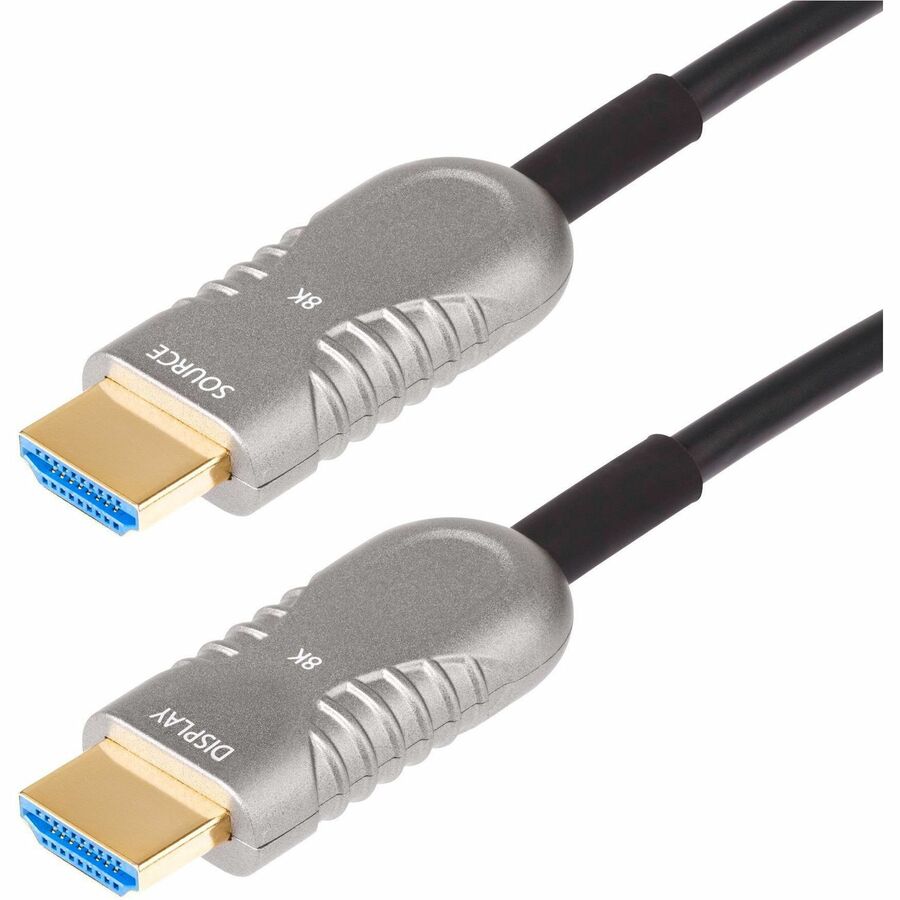 StarTech.com 50ft (15.2m) HDMI 2.1 Hybrid Active Optical Cable (AOC), CMP, Plenum Rated, 8K-A-50F-HDMI-CABLE