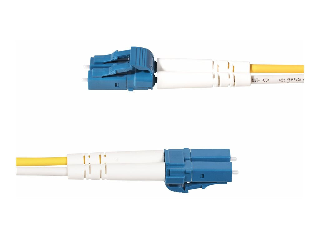 StarTech.com 5m (15ft) LC to SC (UPC) OS2 Single Mode Duplex Fiber Optic Cable, 9/125ï¿½m, Laser Optimized, 10G, Bend