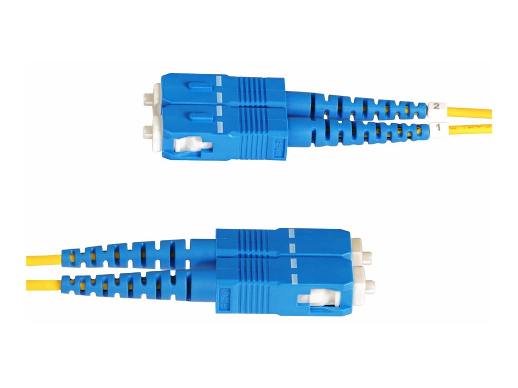 StarTech.com 5m (15ft) LC to SC (UPC) OS2 Single Mode Duplex Fiber Optic Cable, 9/125ï¿½m, Laser Optimized, 10G, Bend