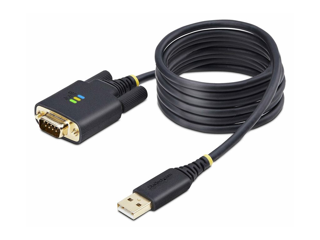StarTech.com 6.6ft (2m) USB to Serial Adapter Cable, COM Retention, RS232 - USB / serial cable - USB (M) to DB-9 (M) screwable 1P6FFC-USB-SERIAL