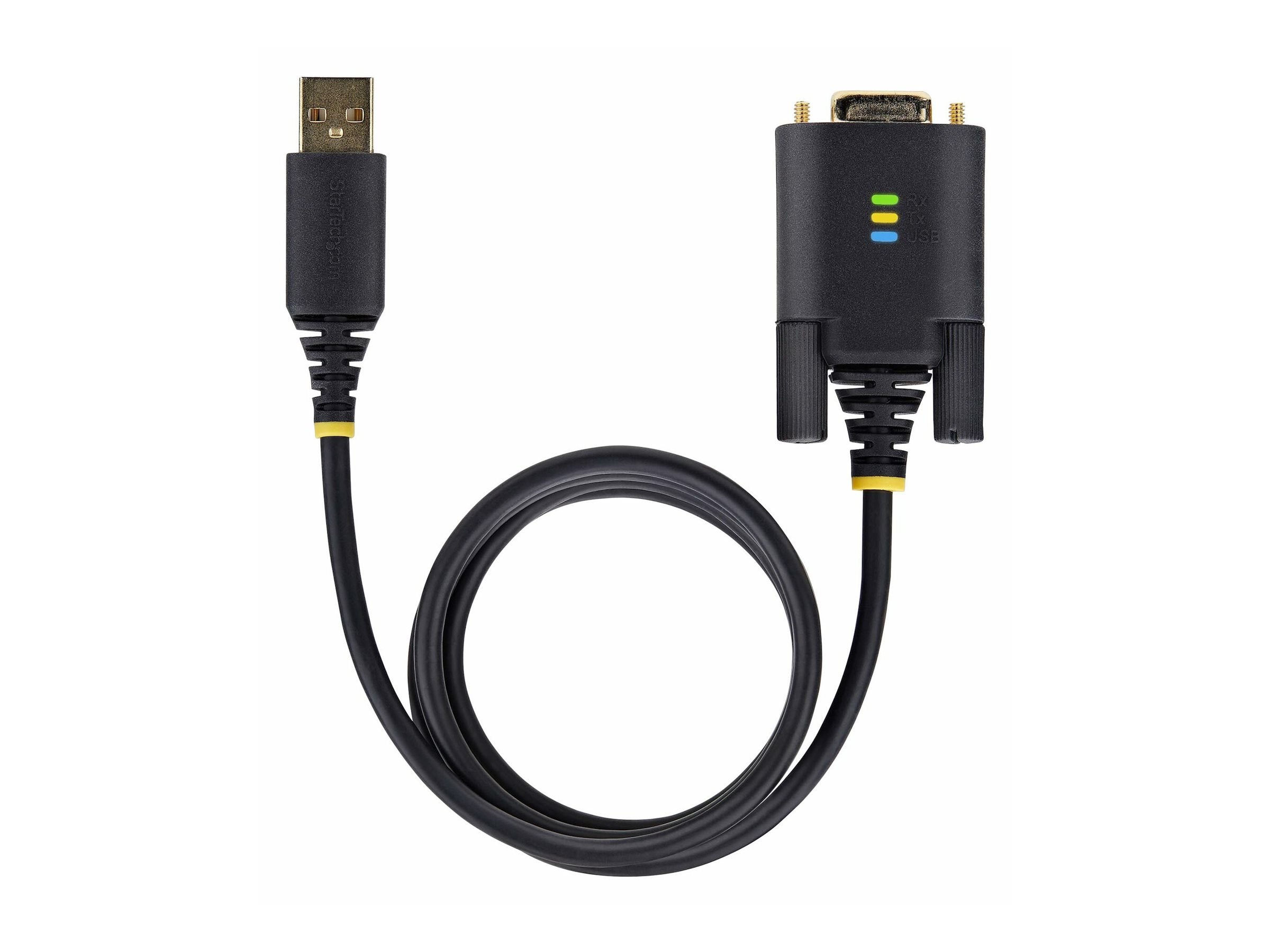 StarTech.com 6.6ft (2m) USB to Serial Adapter Cable, COM Retention, RS232 - USB / serial cable - USB (M) to DB-9 (M) screwable 1P6FFC-USB-SERIAL