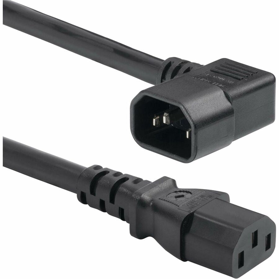 StarTech.com 6ft (1.8m) Heavy Duty Power Cord Right Angle IEC 60320 C14 to C13 15A 250V 14