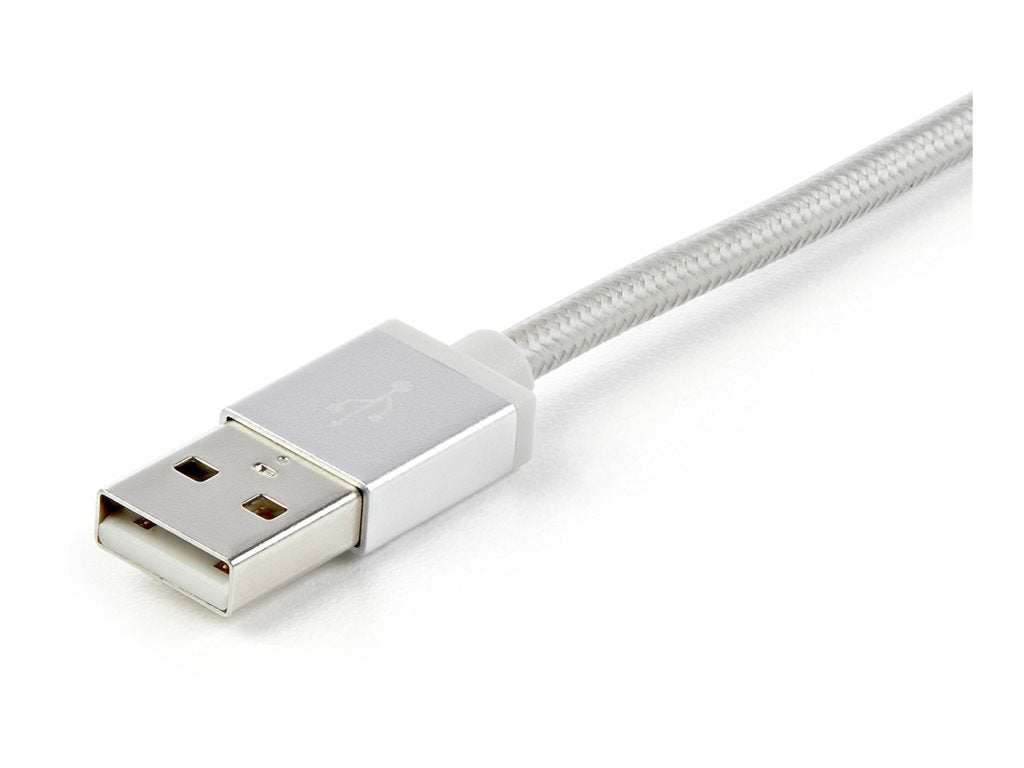 StarTech.com 6ft (1.8m) USB Multi-Charging Cable, USB-A to Lightning/USB-C/Micro-USB, Apple MFi Certified, Braided Nylon Jacket; LTCUB6GR