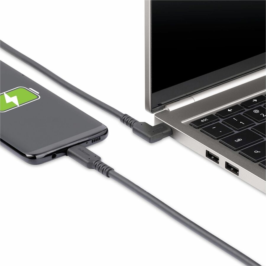 StarTech.com 6ft (2m) Rugged Right Angle USB-C Cable, USB 3.2 Gen 1 (5 Gbps), USB C to C