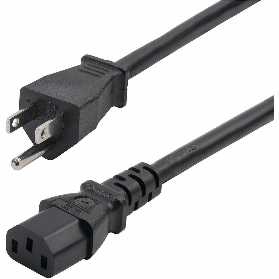 StarTech.com 8ft (2.4m) Computer Power Cord NEMA 5-15P to IEC 60320 C13 AC Power Cable 13A