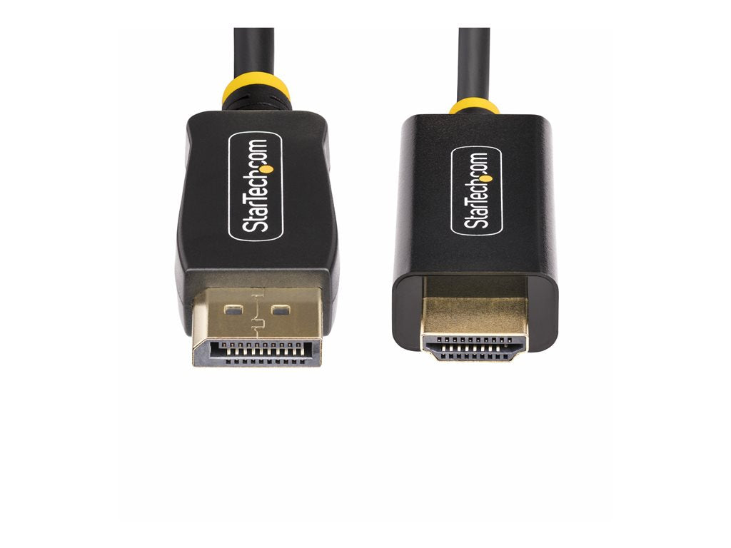 StarTech.com 9.8ft (3m) DisplayPort to HDMI Adapter Cable, 4K 60Hz with HDR, DP to HDMI 2.0b, Active Video Converter, DisplayPort 10F-DP-HDMI-4K60-HDR