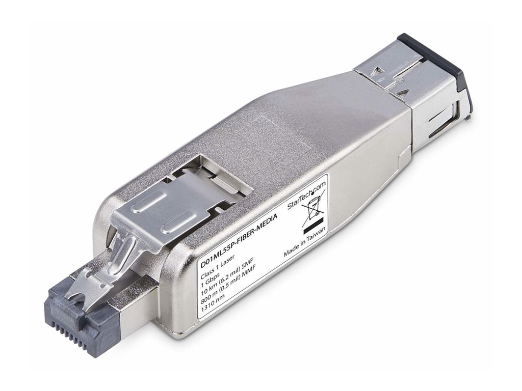 StarTech.com Gigabit Fiber to RJ45 Ethernet Media Converter, Micro Mini - Fiber media converter - 1GbE - 1000Base-T, 1000Base-LX D01ML55P-FIBER-MEDIA