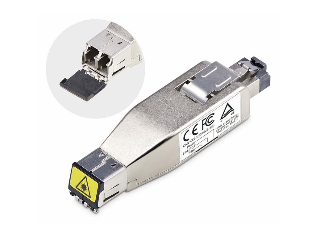 StarTech.com Gigabit Fiber to RJ45 Ethernet Media Converter, Micro Mini - Fiber media converter - 1GbE - 1000Base-T, 1000Base-LX D01ML55P-FIBER-MEDIA
