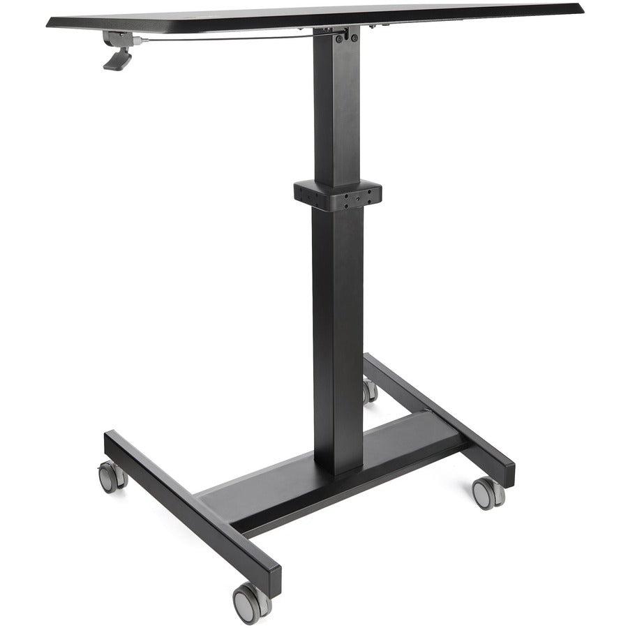 StarTech.com Mobile Standing Desk - Portable Sit-Stand Ergonomic Height Adjustable Cart on Wheels - Rolling Computer/Laptop Workstation STSCART2