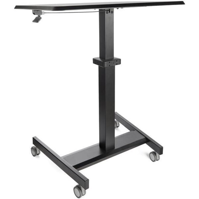 StarTech.com Mobile Standing Desk - Portable Sit-Stand Ergonomic Height Adjustable Cart on Wheels - Rolling Computer/Laptop Workstation STSCART2