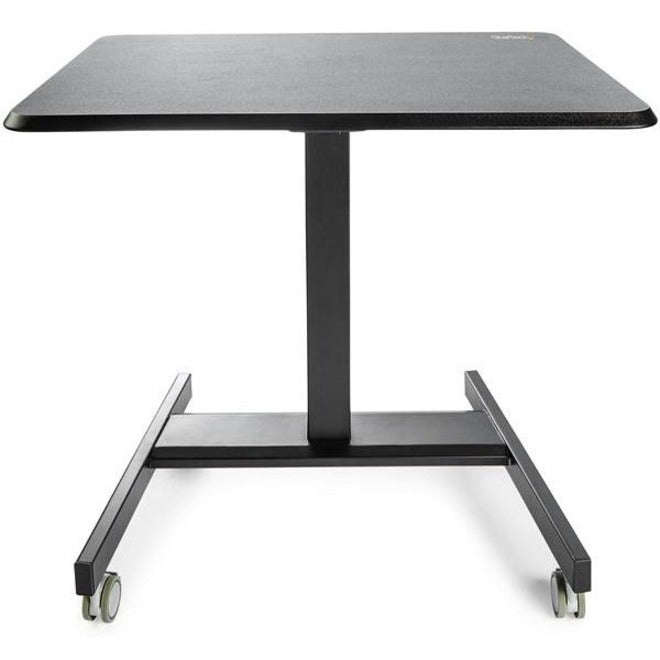 StarTech.com Mobile Standing Desk - Portable Sit-Stand Ergonomic Height Adjustable Cart on Wheels - Rolling Computer/Laptop Workstation STSCART2