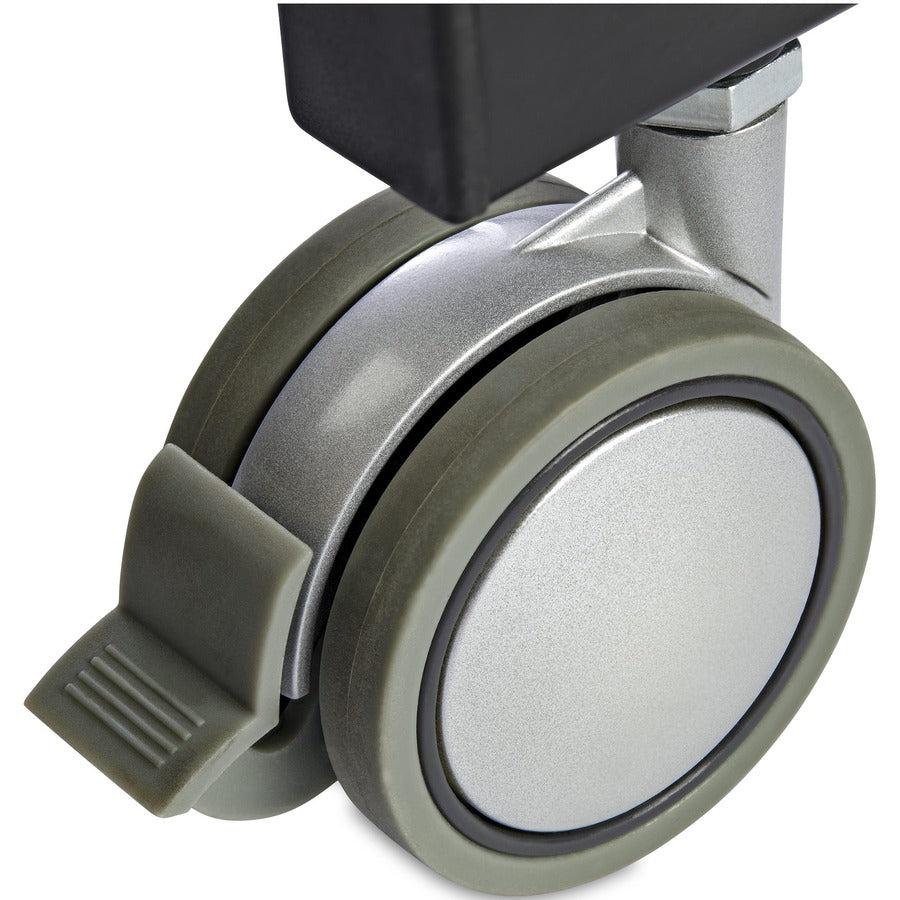 StarTech.com Mobile Standing Desk - Portable Sit-Stand Ergonomic Height Adjustable Cart on Wheels - Rolling Computer/Laptop Workstation STSCART2