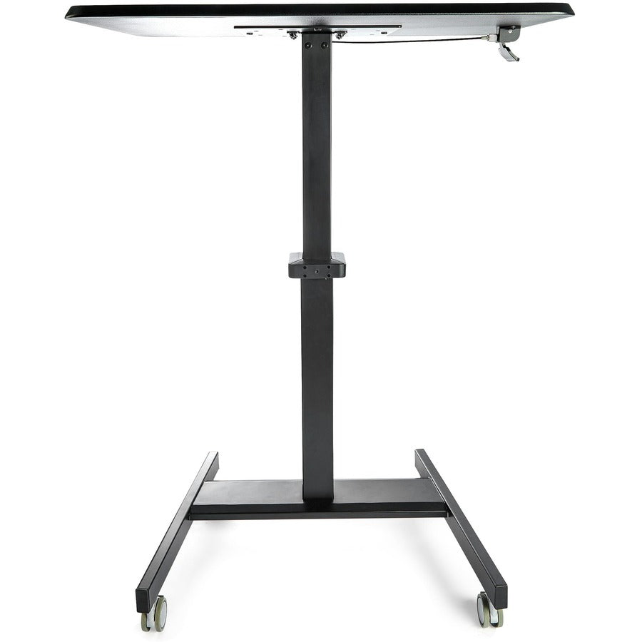 StarTech.com Mobile Standing Desk - Portable Sit-Stand Ergonomic Height Adjustable Cart on Wheels - Rolling Computer/Laptop Workstation STSCART2