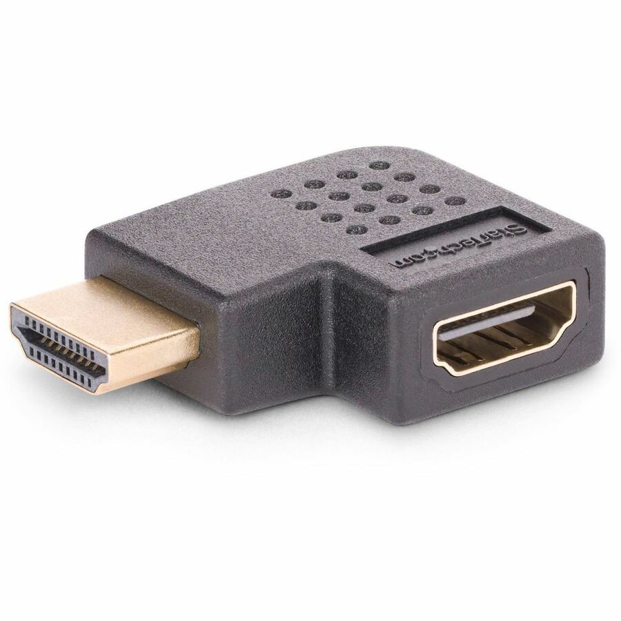 StarTech.com Right Angle HDMI 2.0 Adapter, Male to Female, Horizontal 90-Degree Angled HDMI2HDMIMFRA
