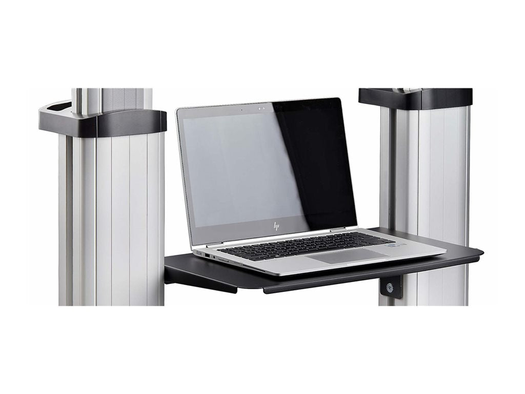 StarTech.com Rolling TV Cart/Stand On Wheels, Up to 100inch/220lb Screens - Cart - for flat panel - plastic, aluminum, steel 1110C-MOBILE-TV-CART