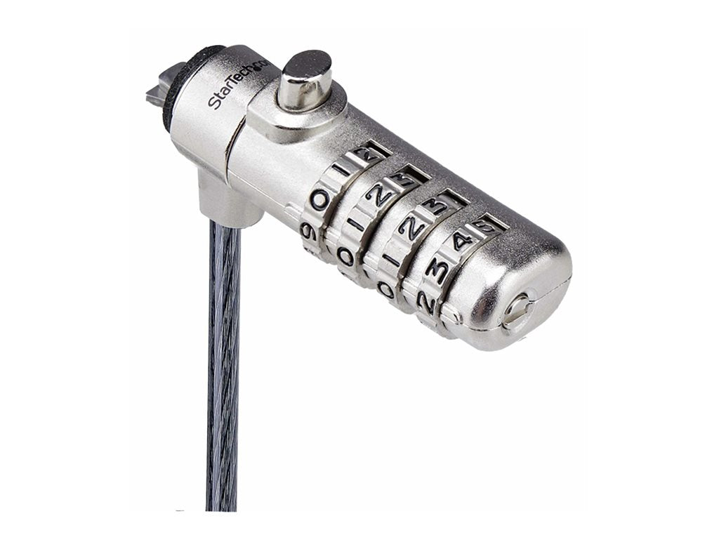 StarTech.com Slim Lock Noble Wedge Slot Compatible, 6.6ft Locking Cable - Security cable lock - 6.6 ft SNBLC4D-LAPTOP-LOCK