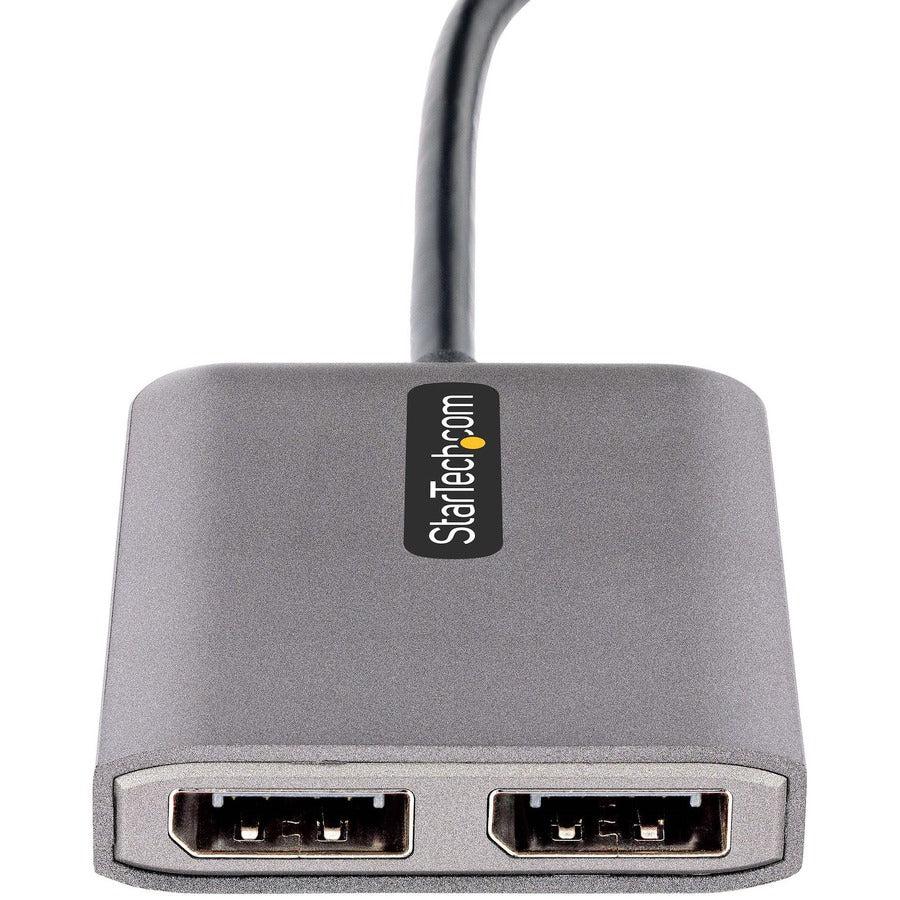 StarTech.com USB-C to Dual DisplayPort 1.4 Adapter, USB Type-C Multi-Monitor MST Hub, Dual 5K 60Hz DP Display Extender / Splitter, Windows MST14CD122DP