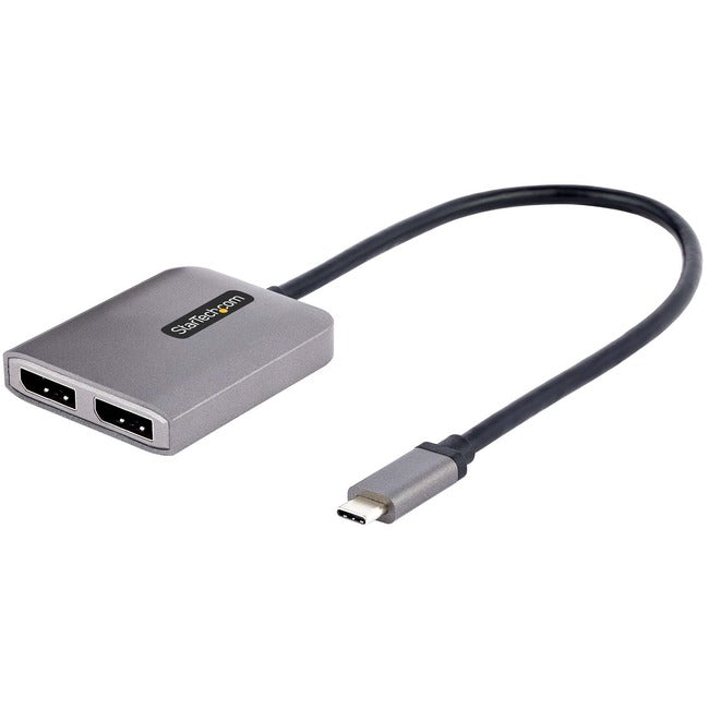 StarTech.com USB-C to Dual DisplayPort 1.4 Adapter, USB Type-C Multi-Monitor MST Hub, Dual 5K 60Hz DP Display Extender / Splitter, Windows MST14CD122DP
