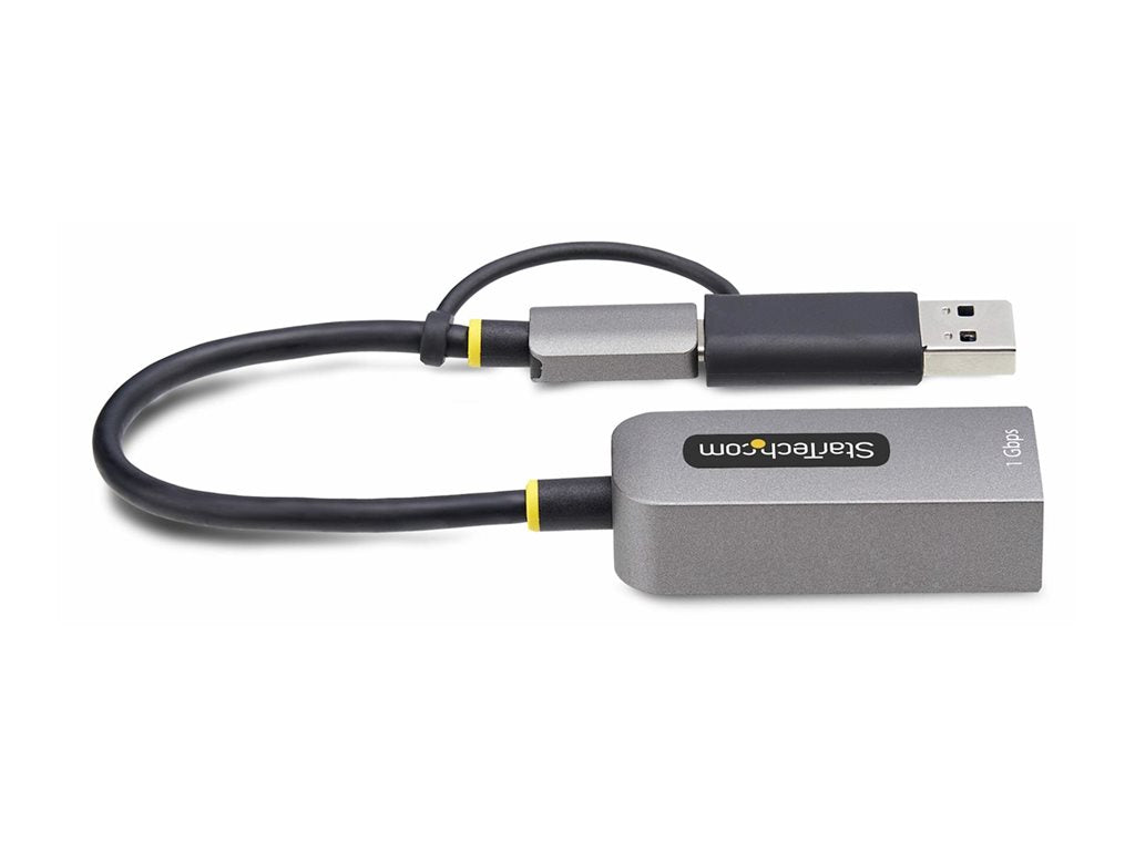 StarTech.com USB-C to Ethernet Adapter w/USB-A Adapter, Realtek RTL8153B - Network adapter - USB-C 3.2 Gen 1 - Gigabit Ethernet C21GA-USB-ETHERNET