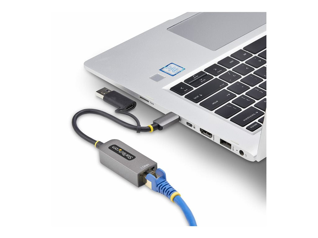 StarTech.com USB-C to Ethernet Adapter w/USB-A Adapter, Realtek RTL8153B - Network adapter - USB-C 3.2 Gen 1 - Gigabit Ethernet C21GA-USB-ETHERNET