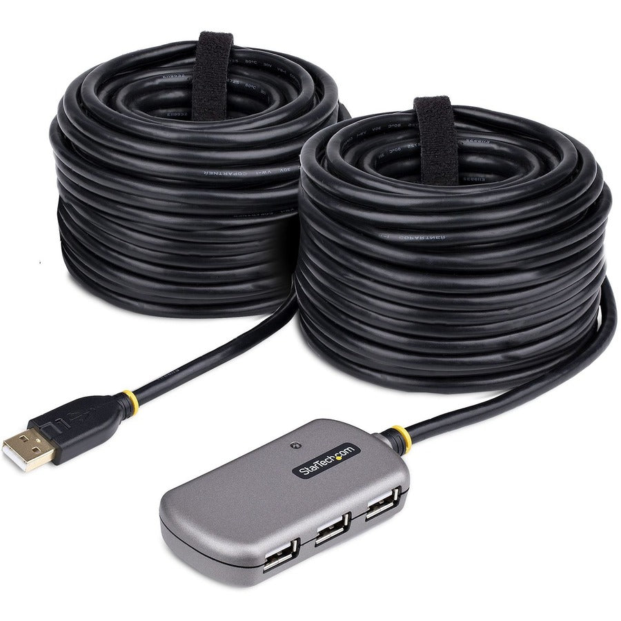 StarTech.com USB Extender Hub 24m USB 2.0 Extension Cable w/ 4-Port USB-A Hub Active/Bus P