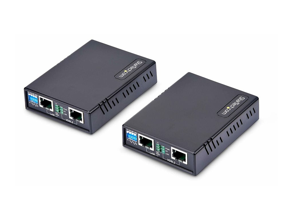 StarTech.com VDSL2 Ethernet Extender Kit, Network Extension Up to 0.6mi (1km), Long Range LAN Repeater over RJ11/CAT5e/CAT6 Cabling, VDSL-LAN-EXTENDER-1G