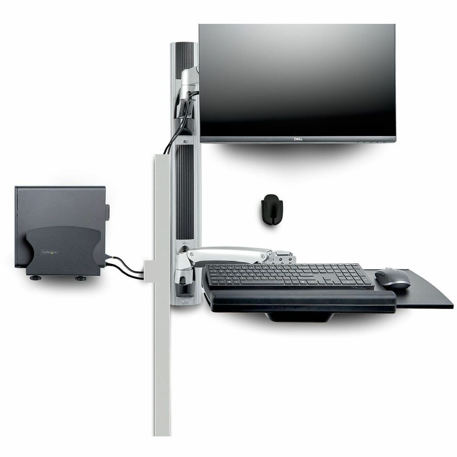 StarTech.com Wall Mount for Monitor Desktop Computer Workstation - Black - TAA Compliant -