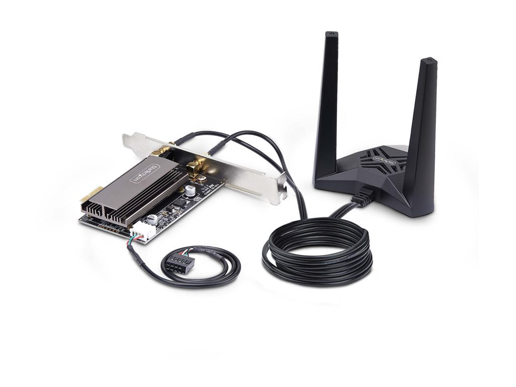 StarTech.com Wi-Fi 6E PCIe Network Card, Bluetooth 5.3, Magnetic Antenna Base, Tri-Band 802.11ax, AX5400 WiFi NIC, Windows/Linux PAX2235-WIFI-6E-CARD