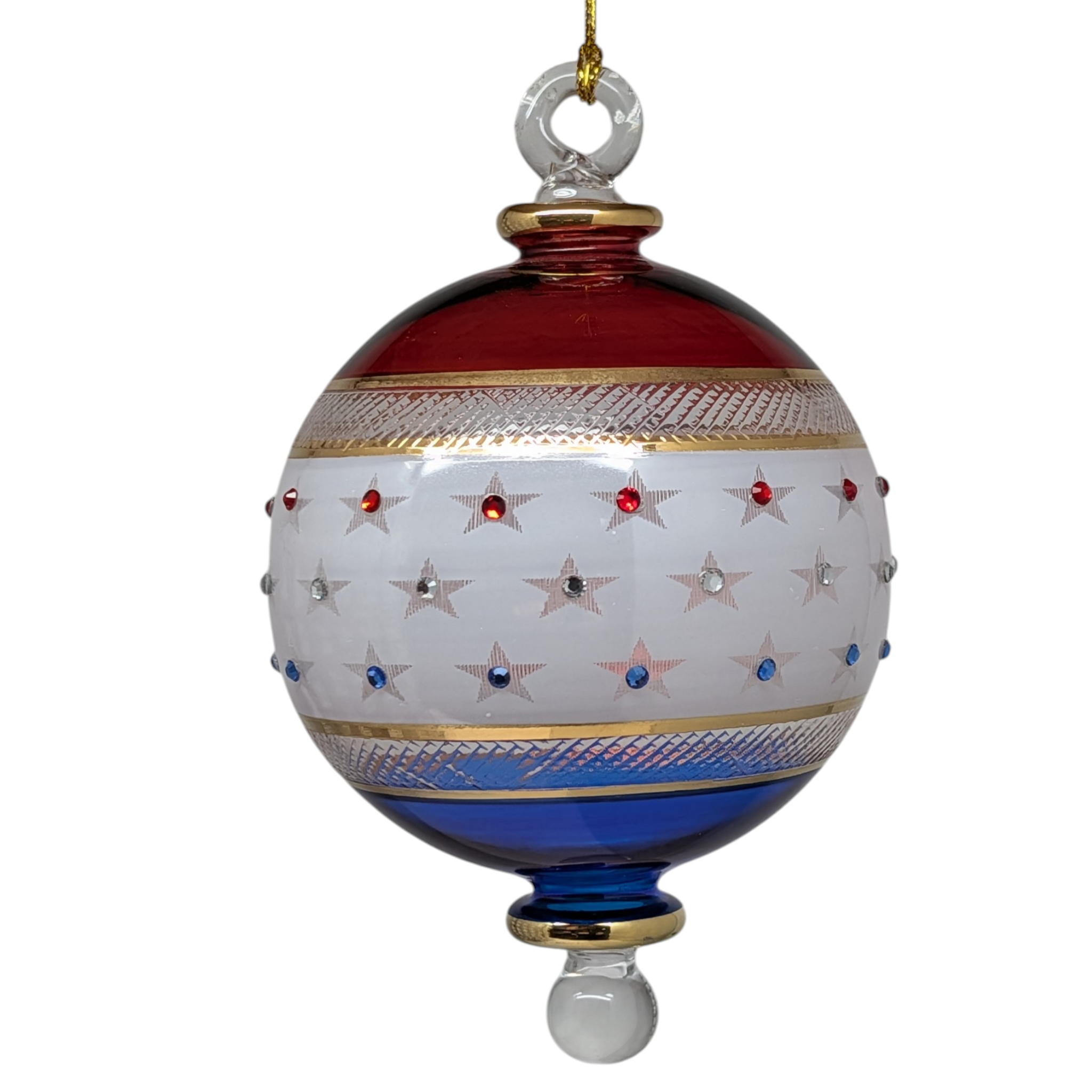 Stars & Stripes Forever: The Egyptian Glass Patriotic Star Globe Ornament