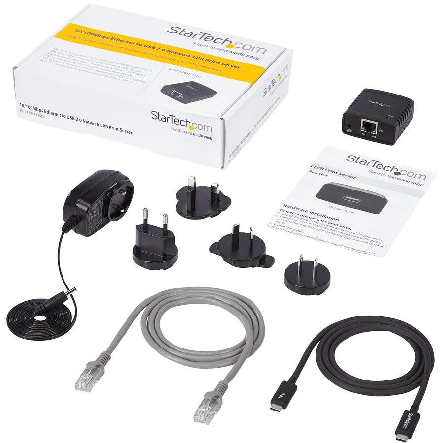 Startech.Com 10/100Mbps Ethernet To Usb 2.0 Network Lpr Print Server