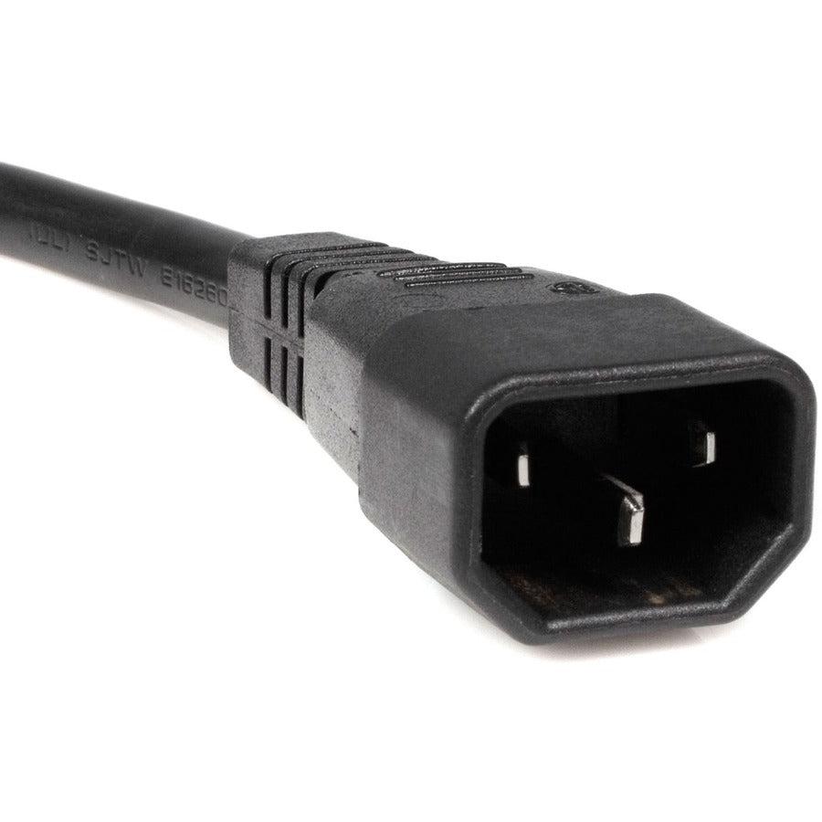 Startech.Com 10Ft (3M) Power Extension Cord Splitter, C14 To 2X C13, 13A 250V, 16Awg, Computer Power Cord Extension, Iec 320 C14 To 2X C13 Ac Power Cable Extension For Power Supply, Ul Listed