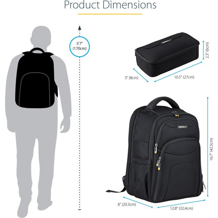 Startech.Com 15.6" Laptop Backpack With Removable Accessory Organizer Case - Professional It Tech