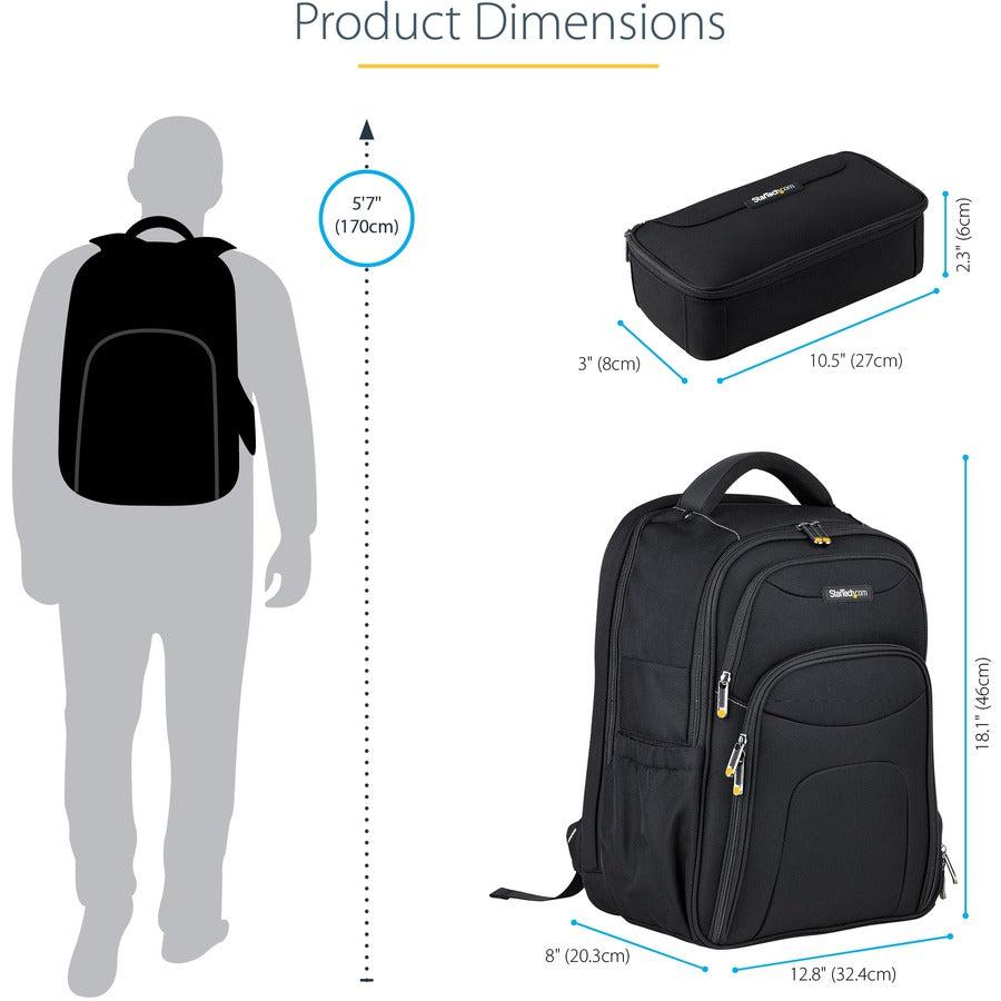 Startech.Com 17.3" Laptop Backpack With Removable Accessory Organizer Case - Professional It Tech