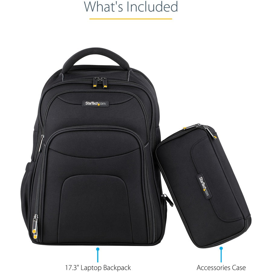 Startech.Com 17.3" Laptop Backpack With Removable Accessory Organizer Case - Professional It Tech