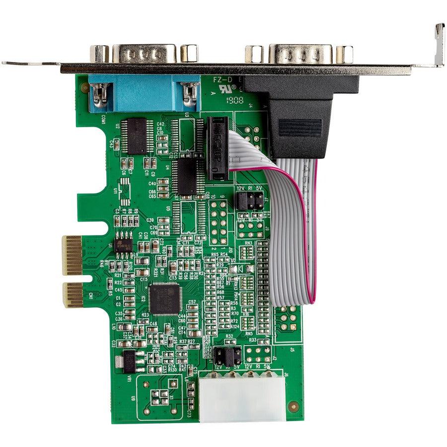 Startech.Com 2-Port Pci Express Rs232 Serial Adapter Card - Pcie Rs232 Serial Host Controller Card - Pcie To Dual Serial Db9 Card - 16950 Uart - Expansion Card - Windows & Linux