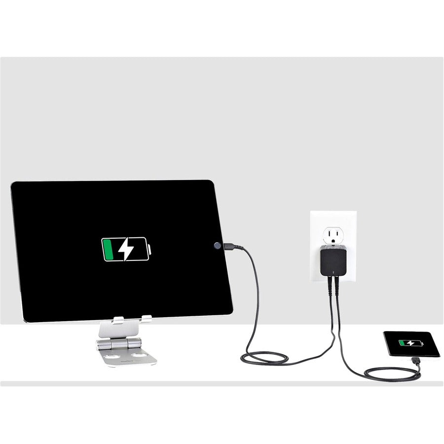 Startech.Com 2 Port Usb Wall Charger - 17W Wall Charger Hub (2.4A & 1A Port) - Dual Port Usb-A Power