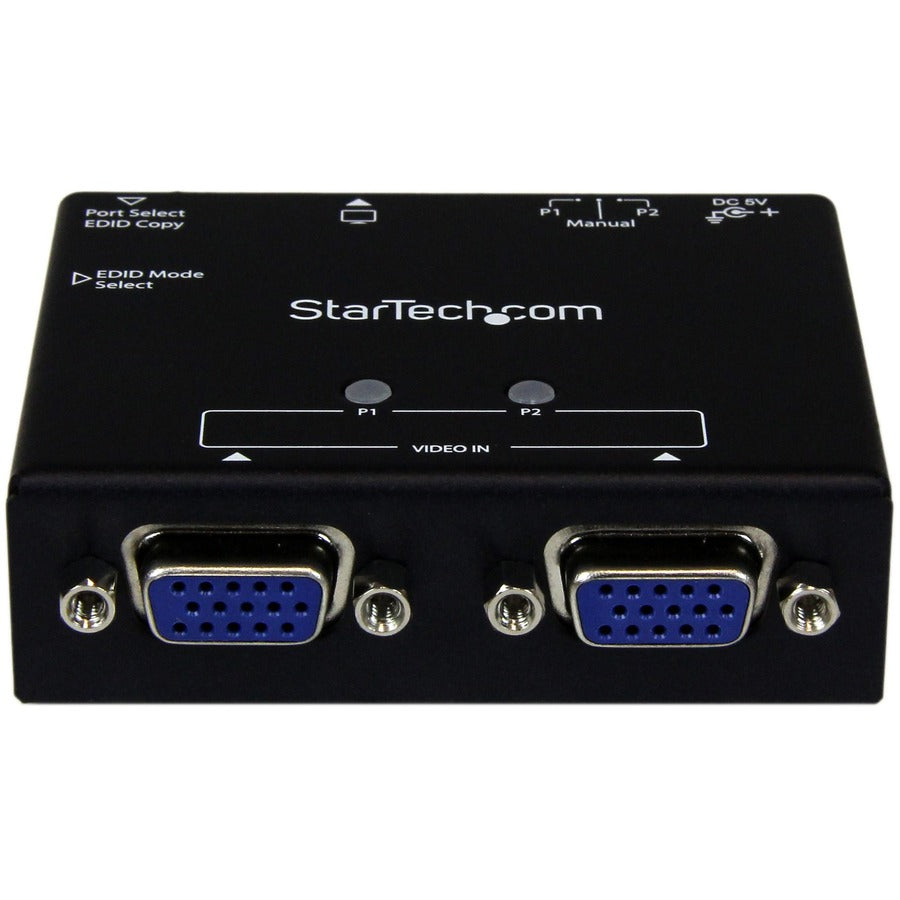 Startech.Com 2-Port Vga Auto Switch Box With Priority Switching And Edid Copy