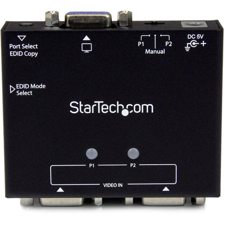 Startech.Com 2-Port Vga Auto Switch Box With Priority Switching And Edid Copy