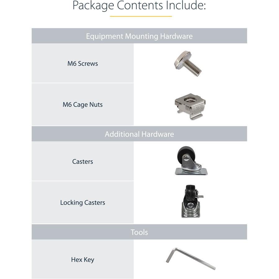 Startech.Com 2-Post Server Rack With Casters - 42U