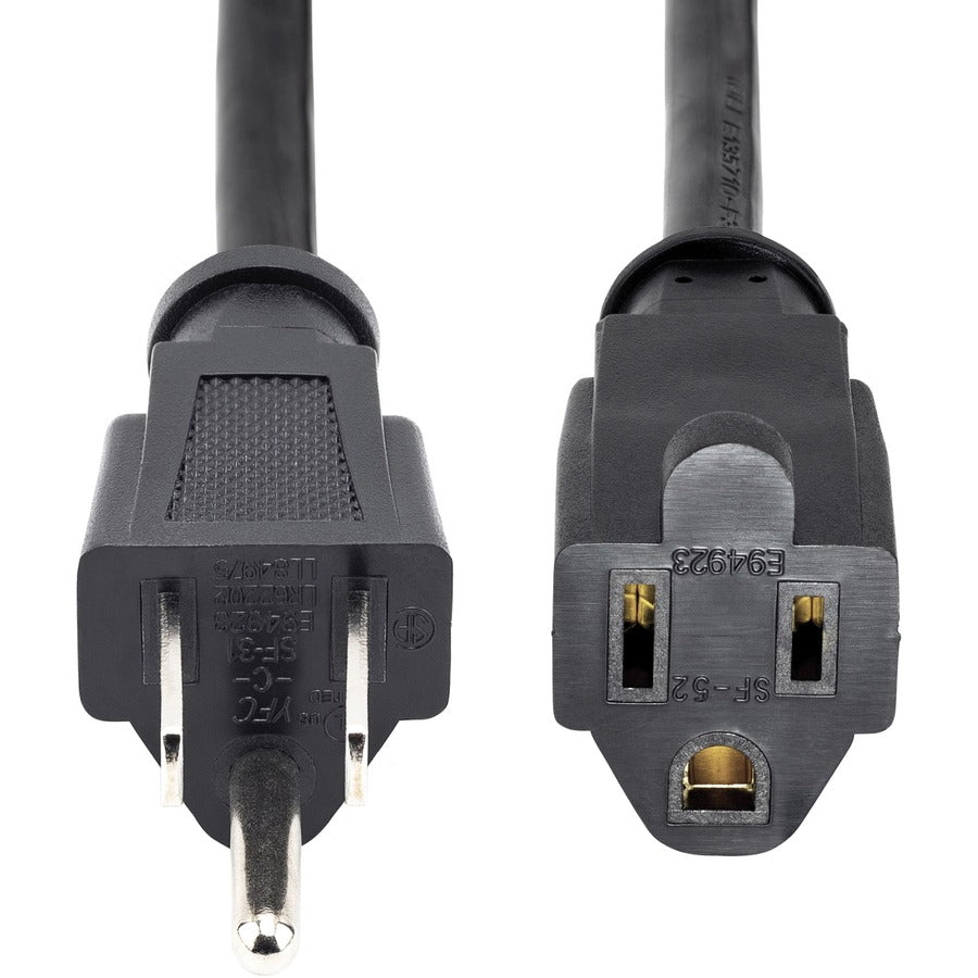 Startech.Com 25Ft (7.6M) Power Extension Cord, Nema 5-15R To Nema 5-15P Black Extension Cord, 13A