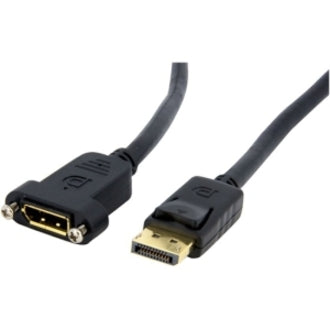 Startech.Com 3Ft (1M) Panel Mount Displayport Cable - 4K X 2K - Displayport 1.2 Extension Cable Male