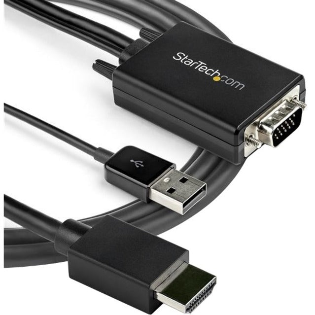 Startech.Com 3M Vga To Hdmi Converter Cable With Usb Audio Support & Power - Analog To Digital Video