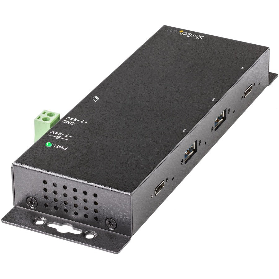 Startech.Com 4 Port Usb C Hub 10Gbps - Metal Industrial Usb-C Hub - 2X Usb-C & 2X Usb-A - Esd