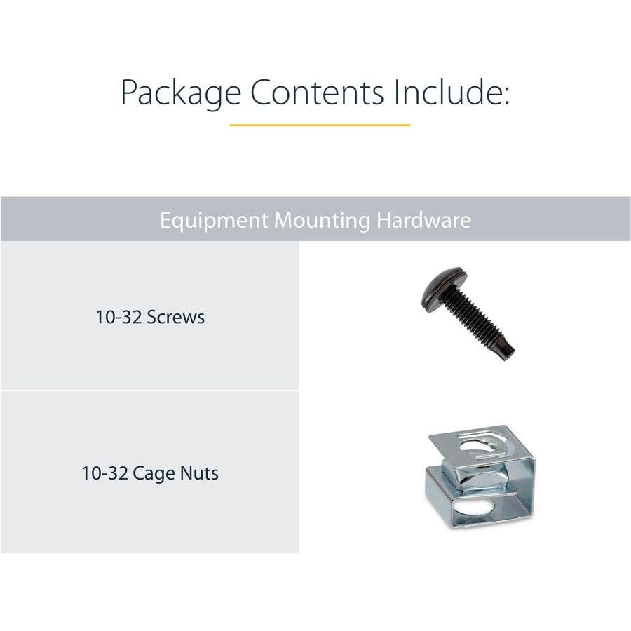 Startech.Com 45U 3300Lb High Capacity 4 Post Open Server Equipment Rack - Flat Pack