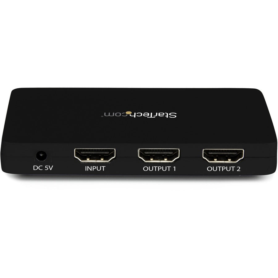 Startech.Com 4K Hdmi 2-Port Video Splitter  1X2 Hdmi Splitter W/ Solid Aluminum Housing  4K 30Hz